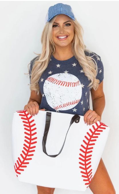 Baseball Game Day Tote Bag