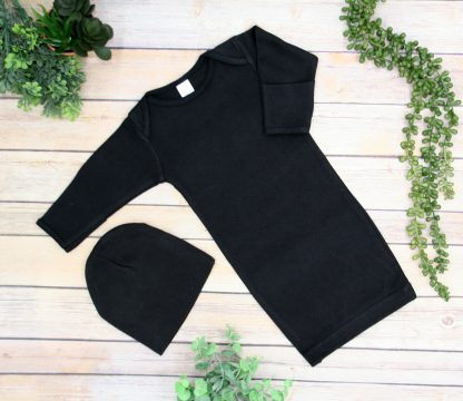 black Blank Baby Gowns