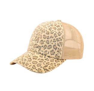 leopard distressed hat blanks