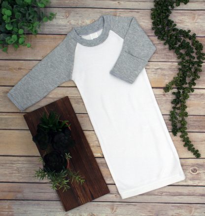 GRAY Blank Baby Gowns