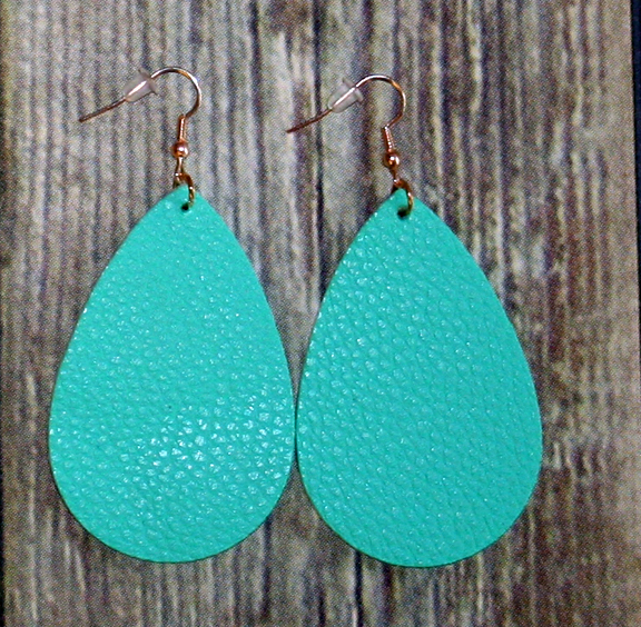 Leather Teardrop Earrings - Gold Brushed – Symposium Co
