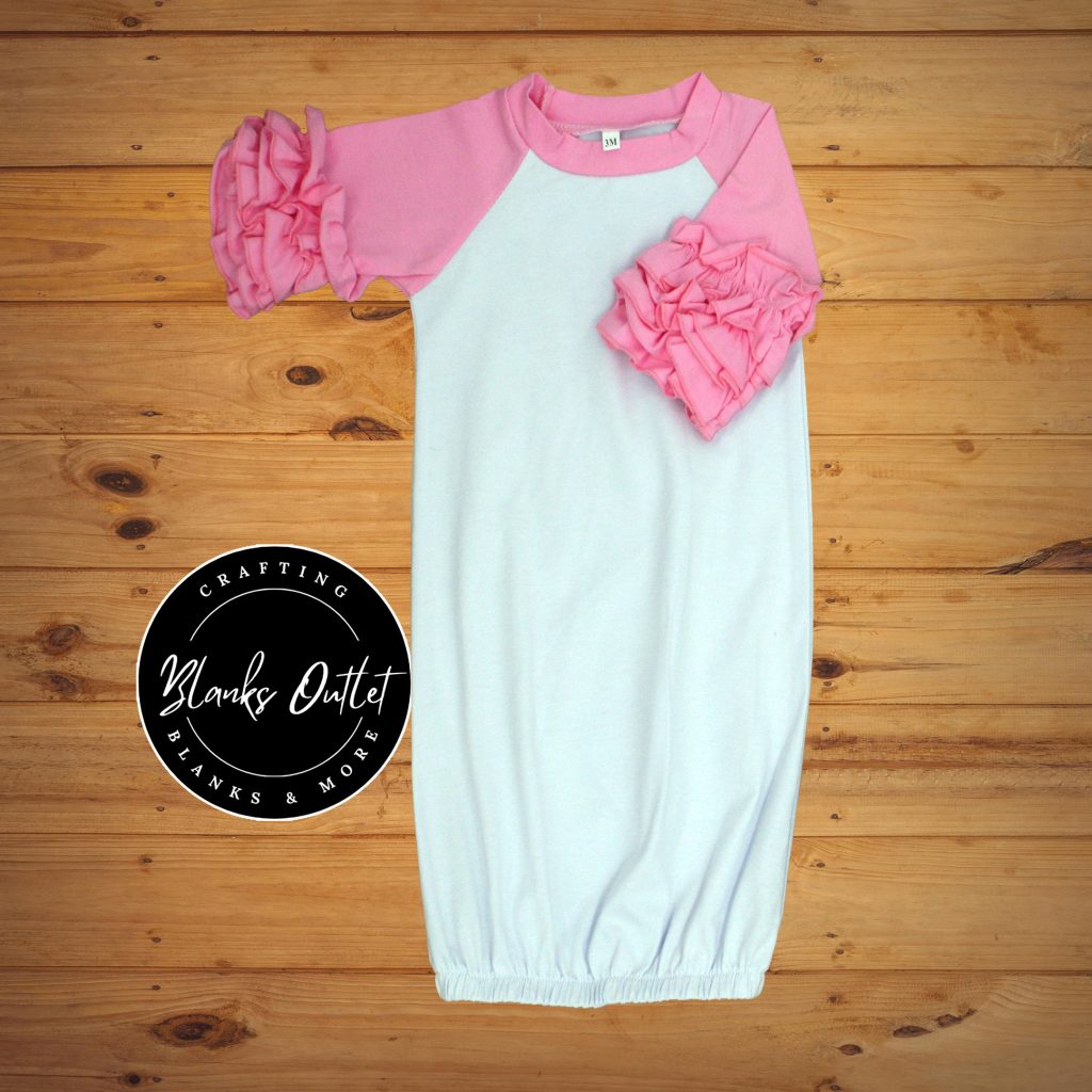 Ruffle Raglan Baby Gowns - Blanks Outlet