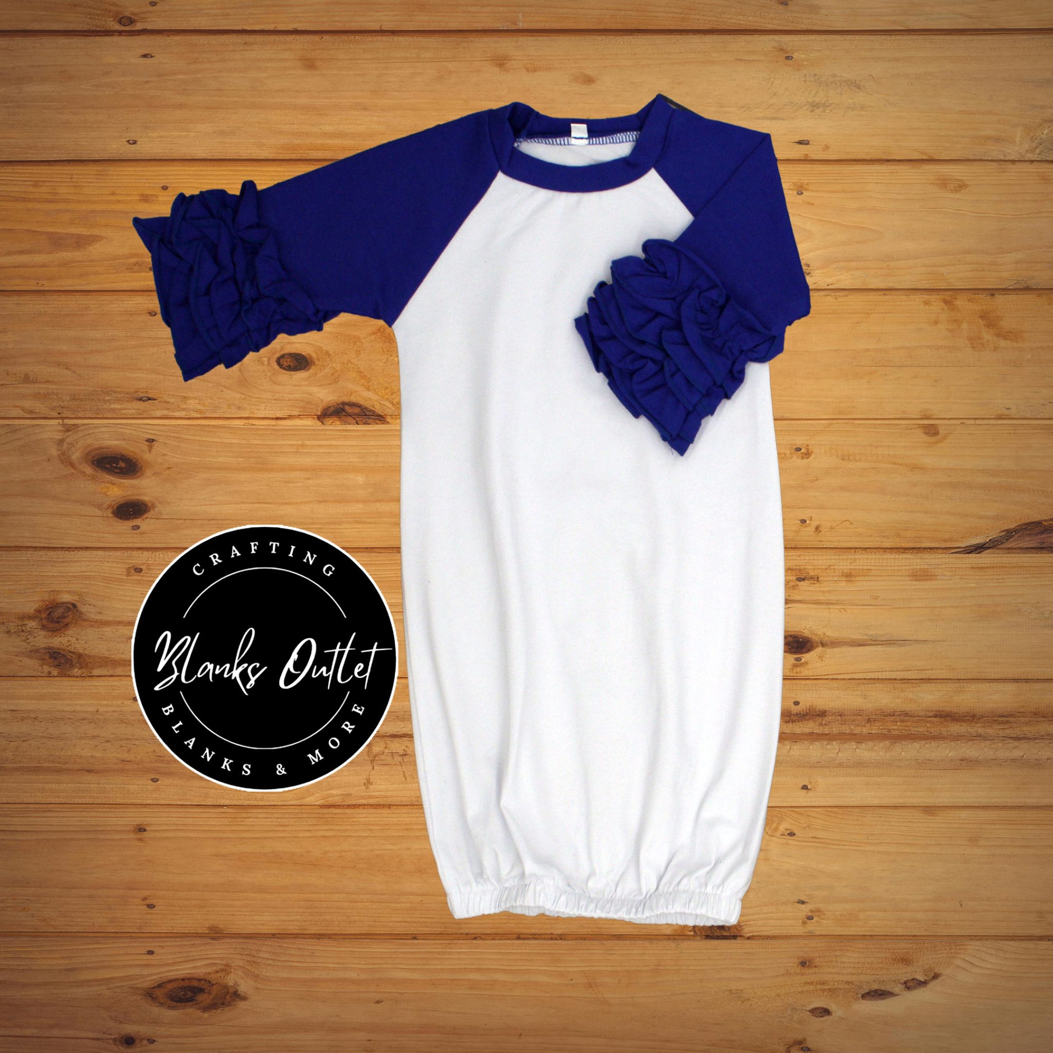Ruffle Raglan Baby Gowns - Blanks Outlet