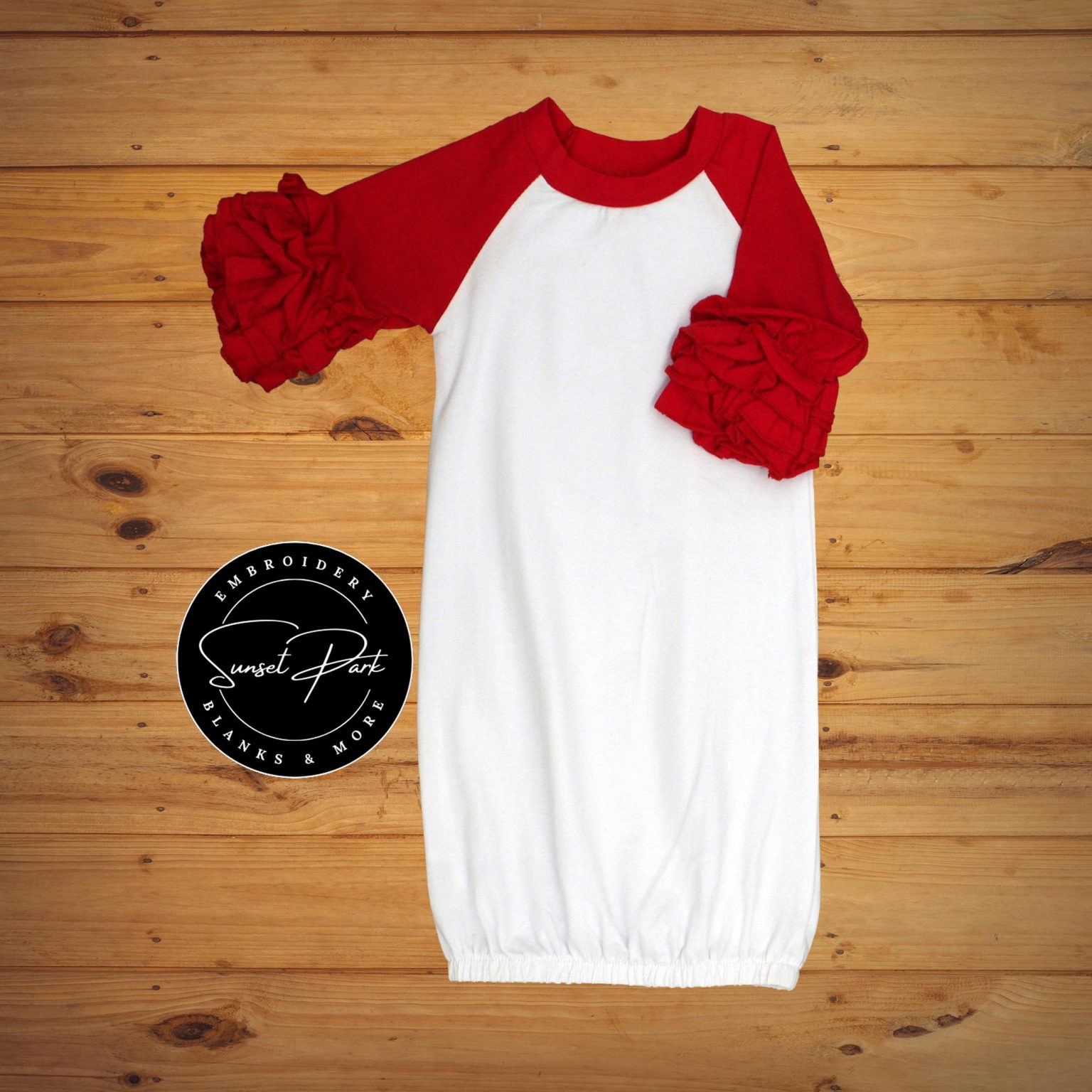 Ruffle Raglan Baby Gowns - Blanks Outlet