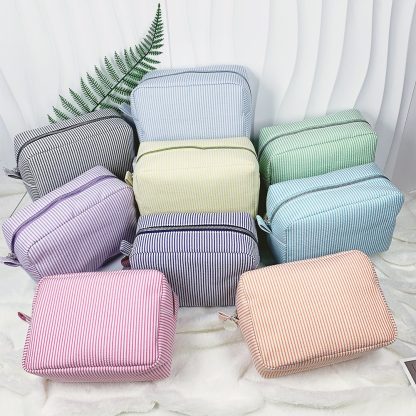 Seersucker Cosmetic Bags