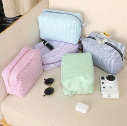 Seersucker Cosmetic Bags