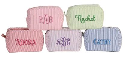 Seersucker Cosmetic Bags