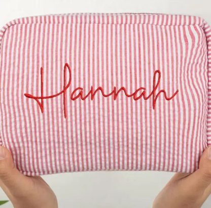 Seersucker Cosmetic Bags