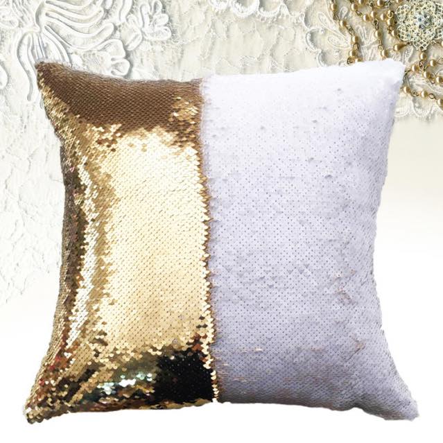 Sequin Sublimation Blank Pillow Cover Rose Gold Reversible Sequin Pillow  Case Blank Wholesale Sub Blanks Sublimation Pillow Case Blank 