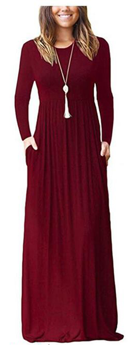 long maxi maroon – Blanks Outlet