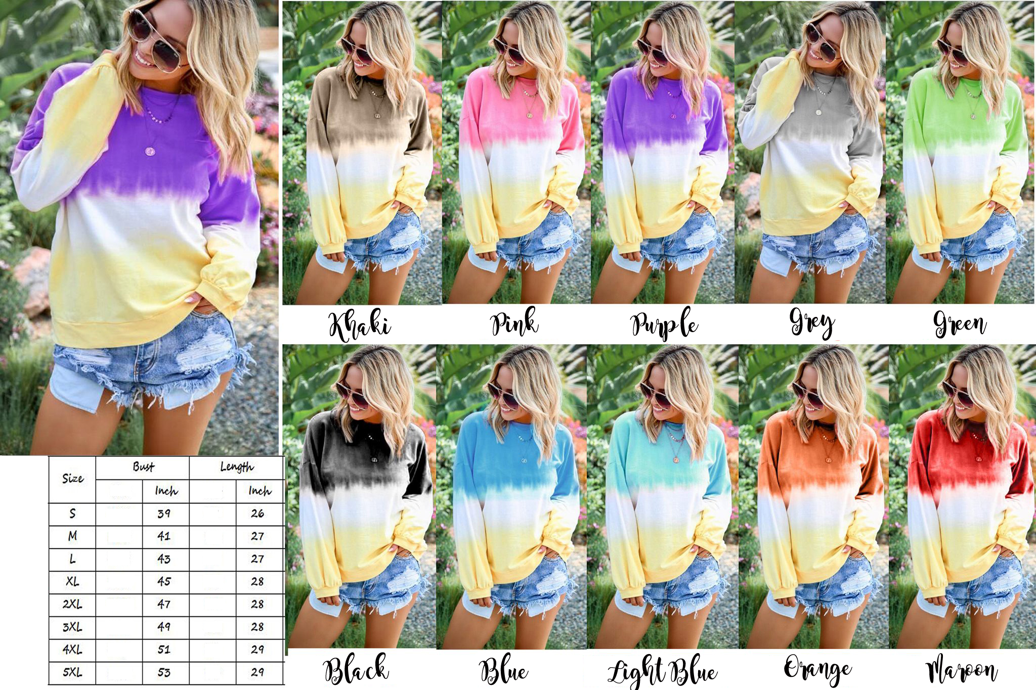 tie dye ad Blanks Outlet