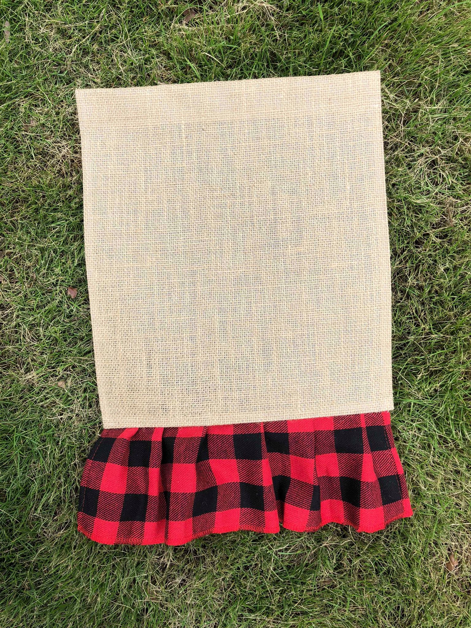 Plaid Ruffle Burlap Flags – Blanks Outlet