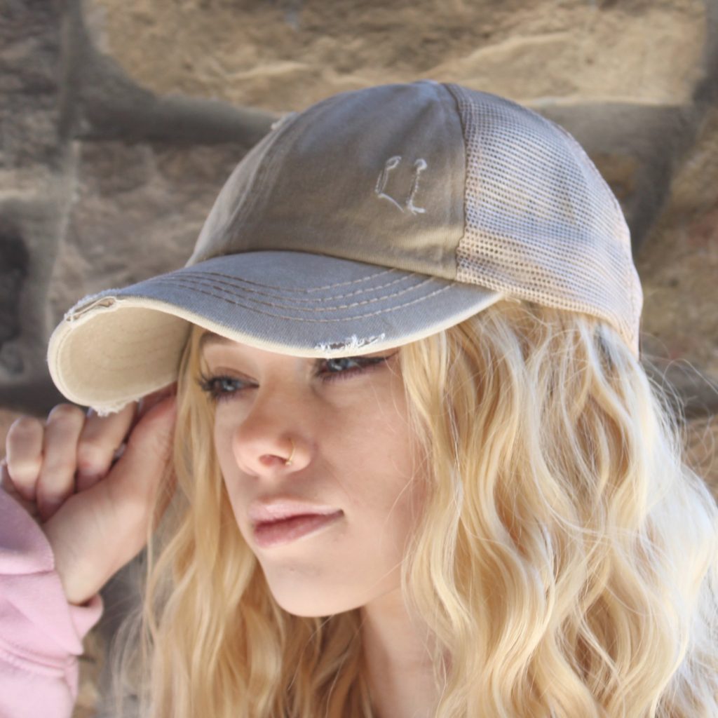 cc cross ponytail hat