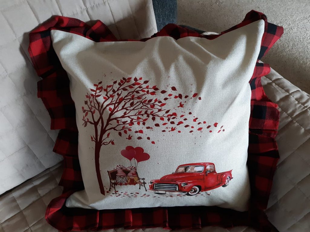 Plaid Ruffle Pillow Covers Blanks Outlet