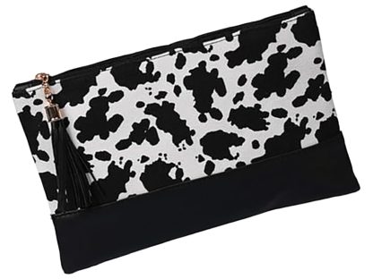 Cow Print Cosmetic Bag