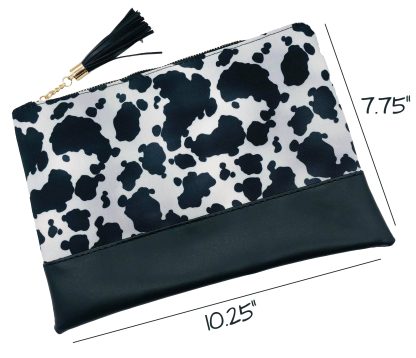 Cow Print Cosmetic Bag