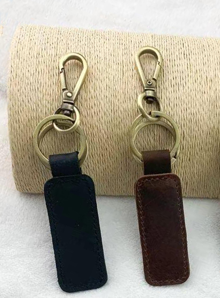  10 pack Blank Leather Keychains ready to be Personalized, Leather Keyrings Blanks
