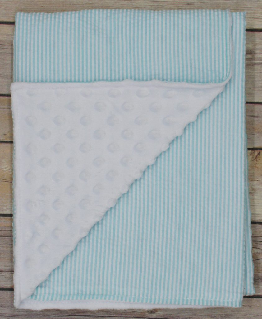 Seersucker & Minky Dot Baby Blankets Blanks Outlet