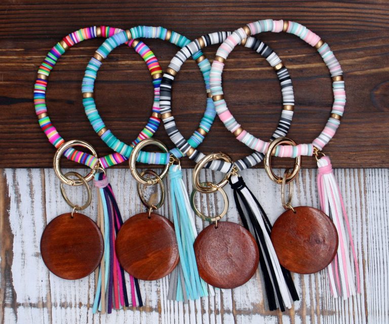 Heishi Bead Bracelet Wristlet Keychains Blanks Outlet