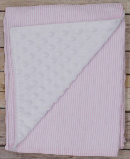 pink seersucker baby blankets