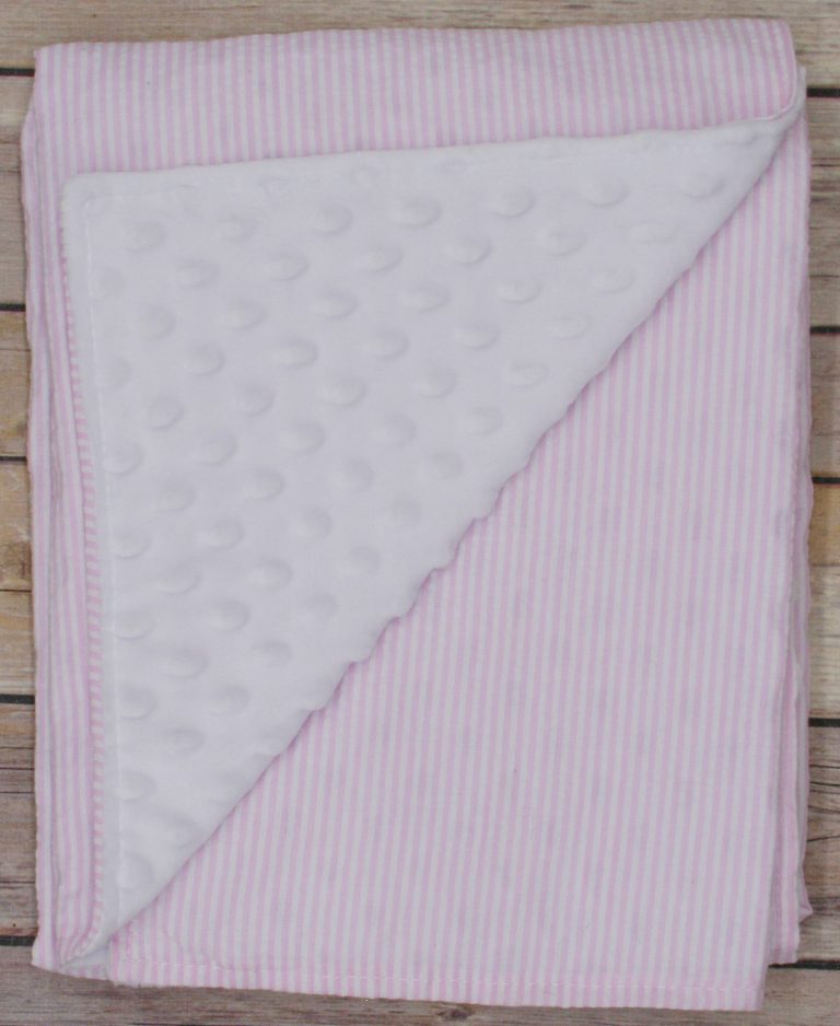 Seersucker & Minky Dot Baby Blankets Blanks Outlet