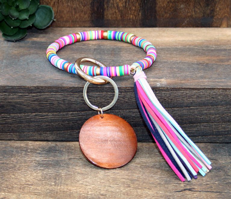 Heishi Bead Bracelet Wristlet Keychains Blanks Outlet