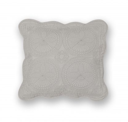 gray heirloom quilted pillow cover blanks