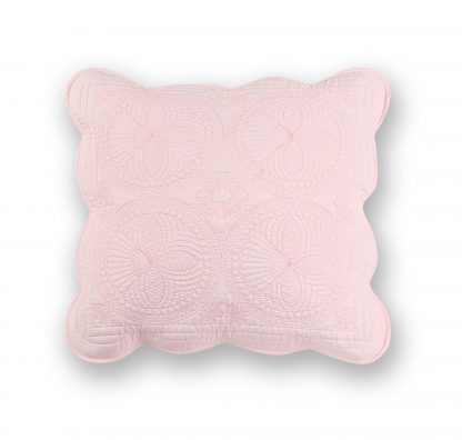 pink heirloom quilted pillow cover blanks