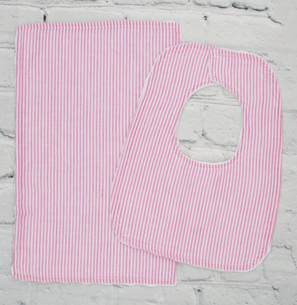 Bib & Burp Cloth Sets Seersucker Blanks Outlet