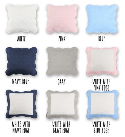 9 colors quilted pillow cover blanks