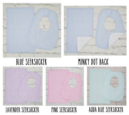 Seersucker Bib & Burp Cloth Sets