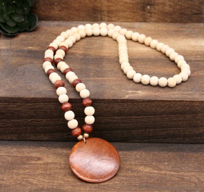 ivory wooden necklace