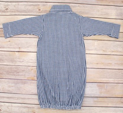 Blank Blue Gingham Baby Gowns