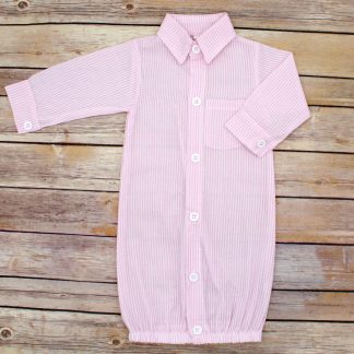Blank Pink Seersucker Baby Gowns