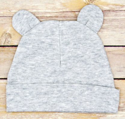 Heather Gray Bear Ears Hat - 65% Poly / 35% Cotton