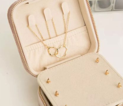 Velvet Travel Jewelry Box