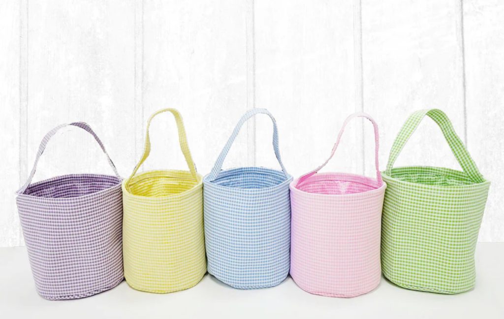 Gingham Easter Buckets Blanks Outlet